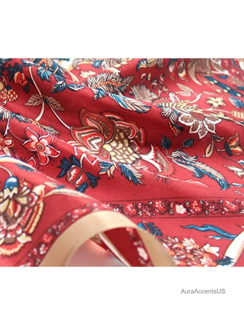 100% Silk Square Scarf 25.6